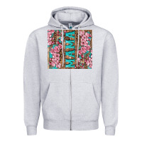 Heather Grey cherry blossoms mama tumbler Zipper Hoodie - Artiststas