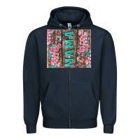 Navy cherry blossoms mama tumbler Zipper Hoodie - Artiststas