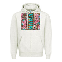 Oatmeal Heather cherry blossoms mama tumbler Zipper Hoodie - Artiststas