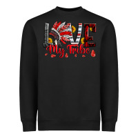 Black red black grey white love my tribe indian headdres Heavyweight Sweatshirt - Artiststas