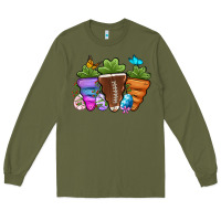 Army Green Football Easter sports carrots Long Sleeve Tee - OliviaCreatesArt