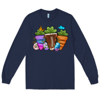 Navy Football Easter sports carrots Long Sleeve Tee - OliviaCreatesArt