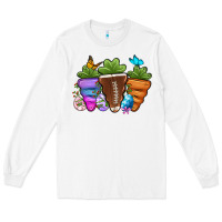 White Football Easter sports carrots Long Sleeve Tee - OliviaCreatesArt