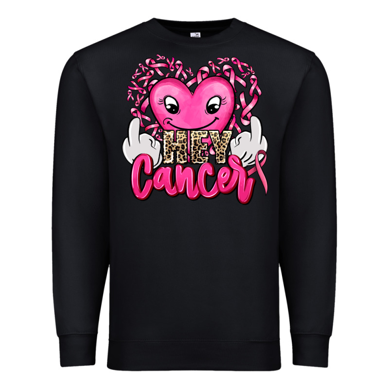 Hey Cancer With Middle Fingers Premium Sweatshirt by AdoDesignShop | Teevron