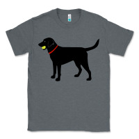 Charcoal Heather Labrador Retriever Fetch, Black Lab Play Ball Classic Tee - longCreatives