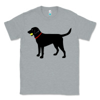 Heather Grey Labrador Retriever Fetch, Black Lab Play Ball Classic Tee - longCreatives