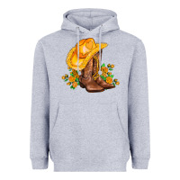 Yellow  Cowgirl And Roses Heavyweight Hoodie | Teevron