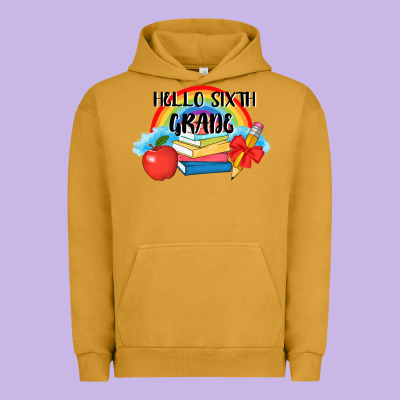 Back To School Hello Sixth Grade 3200x2400 Urban Hoodie Designed By Adodesignshop