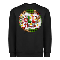 Black Christmas Jolly Nurse Heavyweight Sweatshirt - Artiststas