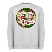 Heather Grey Christmas Jolly Nurse Heavyweight Sweatshirt - Artiststas