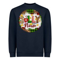 Navy Christmas Jolly Nurse Heavyweight Sweatshirt - Artiststas