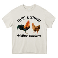 Cream Rise and Shine Mother Cluckers Heavy Core Tee - Bettercallsaul
