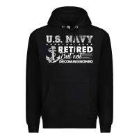 Black US Navy Retired Shirt Premium Hoodie - longCreatives
