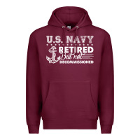 Burgundy US Navy Retired Shirt Premium Hoodie - longCreatives