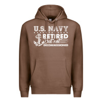 Chestnut US Navy Retired Shirt Premium Hoodie - longCreatives