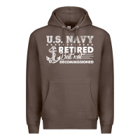 Coffee US Navy Retired Shirt Premium Hoodie - longCreatives