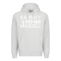 Dove Grey US Navy Retired Shirt Premium Hoodie - longCreatives