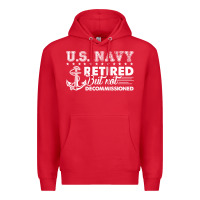 Red US Navy Retired Shirt Premium Hoodie - longCreatives