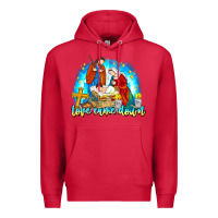 Cardinal Love Came Down Premium Hoodie - CowhideDigitalArt