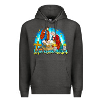 Charcoal Heather Love Came Down Premium Hoodie - CowhideDigitalArt