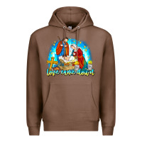 Chestnut Love Came Down Premium Hoodie - CowhideDigitalArt