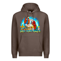 Coffee Love Came Down Premium Hoodie - CowhideDigitalArt