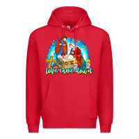 Red Love Came Down Premium Hoodie - CowhideDigitalArt