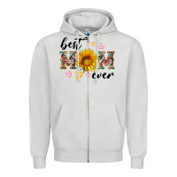 Best Mom Ever With Sunflower Zipper Hoodie | Teevron