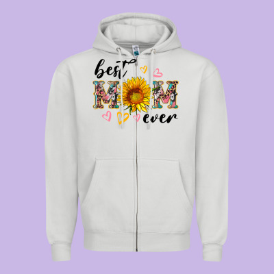 Best Mom Ever With Sunflower Zipper Hoodie Designed By Artiststas