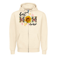 Sandshell best mom ever with sunflower Zipper Hoodie - Artiststas