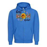 True Royal best mom ever with sunflower Zipper Hoodie - Artiststas