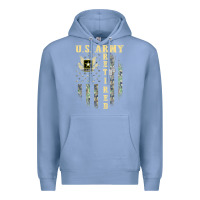 Colony Blue US ARMY Retired  Distressed American Flag Patriotic Premium Hoodie - longCreatives