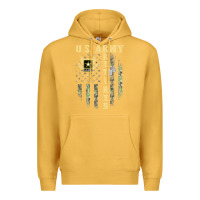 Mustard US ARMY Retired  Distressed American Flag Patriotic Premium Hoodie - longCreatives