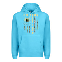 Ocean Blue US ARMY Retired  Distressed American Flag Patriotic Premium Hoodie - longCreatives