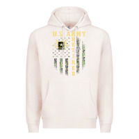 Pale Pink US ARMY Retired  Distressed American Flag Patriotic Premium Hoodie - longCreatives