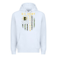 White US ARMY Retired  Distressed American Flag Patriotic Premium Hoodie - longCreatives