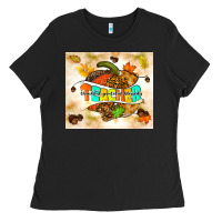 Black fall teacher pumpkin Ladies Tee - TumblerDesignByShophia