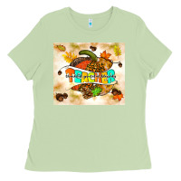 Matcha fall teacher pumpkin Ladies Tee - TumblerDesignByShophia