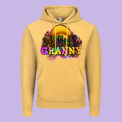 Softball Granny Vintage Hoodie Designed By Oliviacreatesart