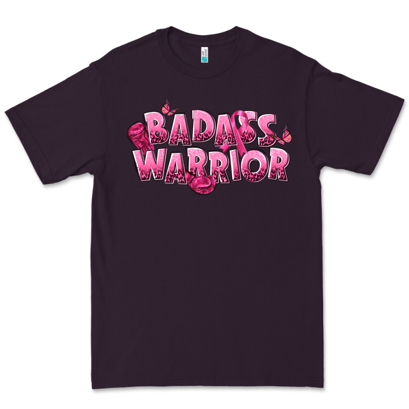 Badass Warrior Breast Cancer Premium Tee by NancyCooperArtShop | Teevron