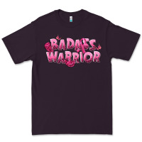 Plum Badass warrior Breast Cancer Premium Tee - NancyCooperArtShop