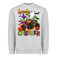 Heather Grey spooky cruhser with monster truck Heavyweight Sweatshirt - Artiststas