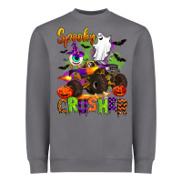 Spooky Cruhser With Monster Truck Heavyweight Sweatshirt | Teevron