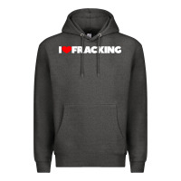 Charcoal Heather I Love Fracking Premium Hoodie - longCreatives
