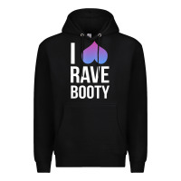 Black I Love Rave Booty I Heart Rave Tops Premium Hoodie - longCreatives