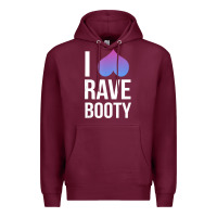 Burgundy I Love Rave Booty I Heart Rave Tops Premium Hoodie - longCreatives