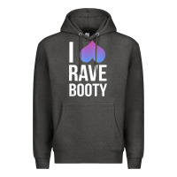 Charcoal Heather I Love Rave Booty I Heart Rave Tops Premium Hoodie - longCreatives