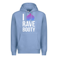 Colony Blue I Love Rave Booty I Heart Rave Tops Premium Hoodie - longCreatives