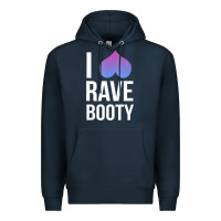 Navy I Love Rave Booty I Heart Rave Tops Premium Hoodie - longCreatives