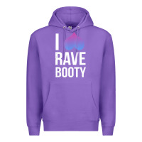 Purple I Love Rave Booty I Heart Rave Tops Premium Hoodie - longCreatives